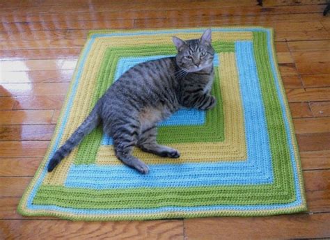 Crochet Pattern PDF Patchwork Cat Blanket by EmptyKnits on Etsy