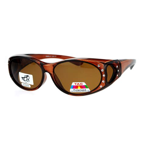 SA106 Rhinestone Polarized Womens 60mm Over the Glasses Fit Over ...