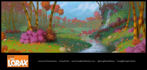 ArtStation - "The Lorax" movie forest scene, Craig Elliott | The lorax, Pete the cats, Art lessons