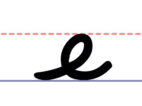 The Letter E In Cursive