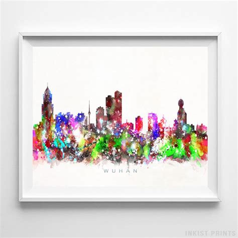 Wuhan Skyline Print China Print Wuhan Poster China - Etsy