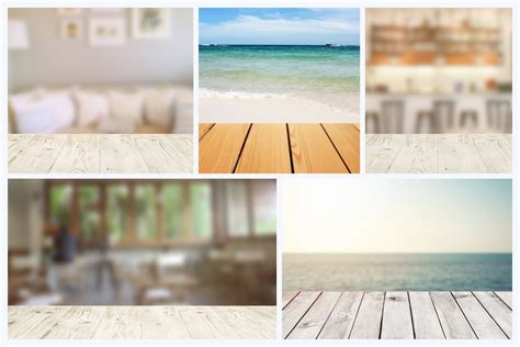 Mockup Wooden Table Top on Blur Background Digital Download - Etsy