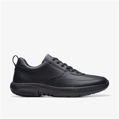 MENS Clarks Pro Lace Black Leather Sneakers | Clarks US