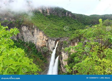 Waterfall Chapada Dos Veadeiros Stock Image - Image of hole, veadeiros: 132800875