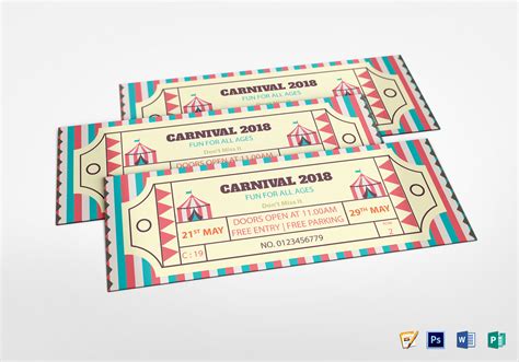 Carnival Ticket Template Printable