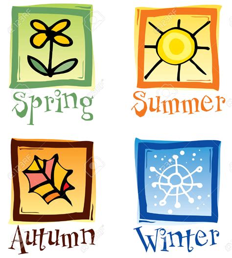 4 Seasons Clipart | Free download on ClipArtMag