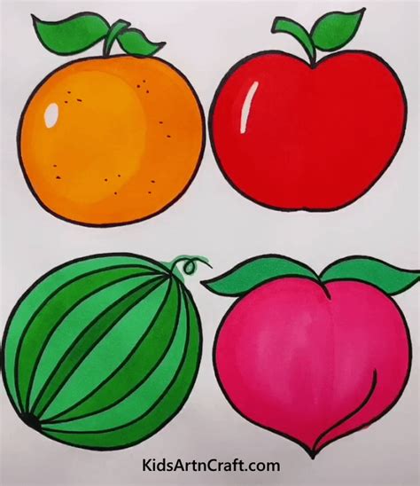 Fruits Drawing For Kids