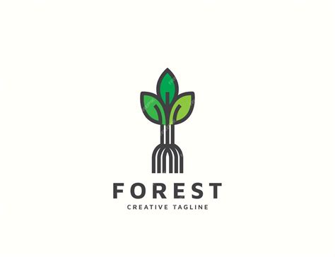 Premium Vector | Forest logo design template