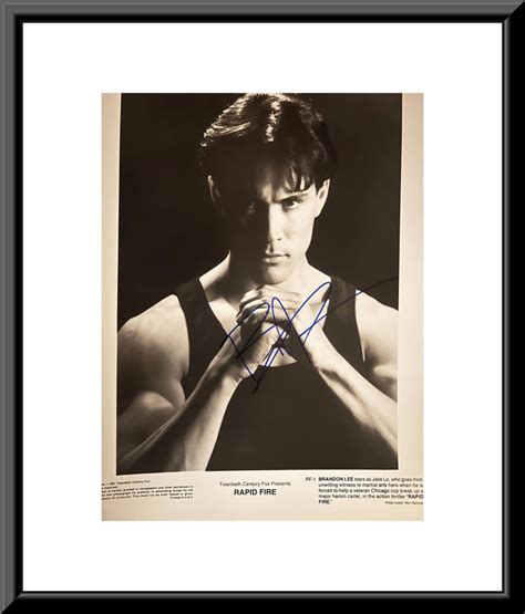 #M051 - Rapid Fire Brandon Lee signed photo | MAG Auctions