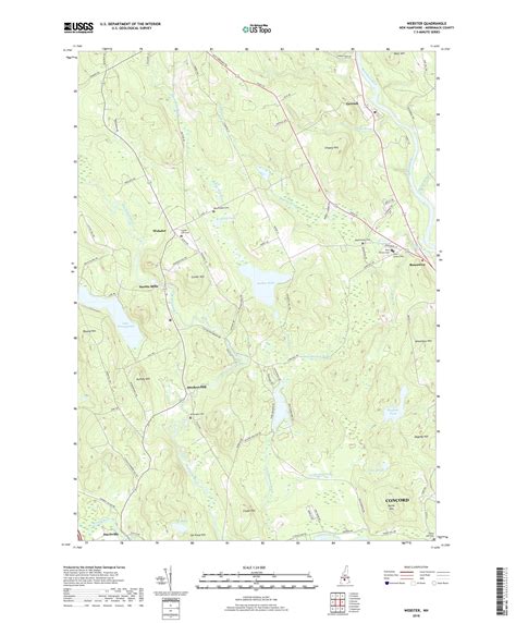 MyTopo Webster, New Hampshire USGS Quad Topo Map