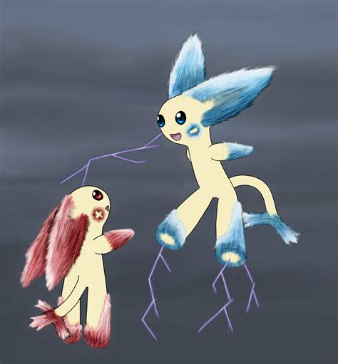 Plusle and Minun evolution concept by Bhaumat on DeviantArt