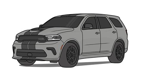 How To Draw A Dodge Durango Srt Hellcat Drawing Dodge Suv | The Best Porn Website
