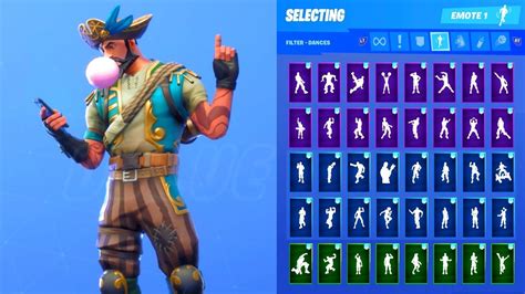 SEA WOLF PIRATE HAT SKIN SHOWCASE WITH ALL FORTNITE DANCES & EMOTES - YouTube