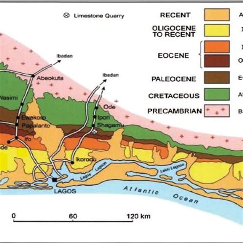 Geological map of Dahomey Basin [14]. | Download Scientific Diagram