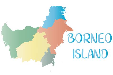 Borneo Island Map Graphic by babeh · Creative Fabrica