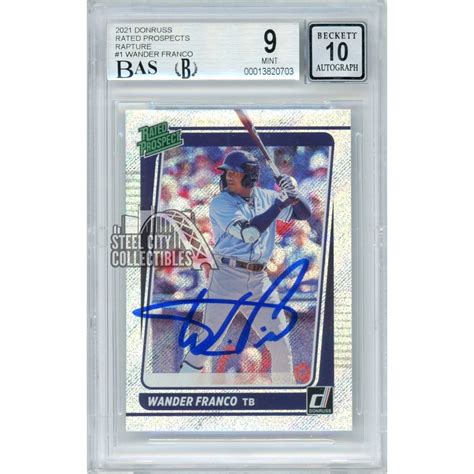 Wander Franco 2021 Panini Donruss Rated Prospect Rapture Autograph #1 ...