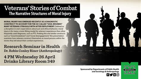 Veterans Stories in Combat: Research Seminar in Health, April 26 ...