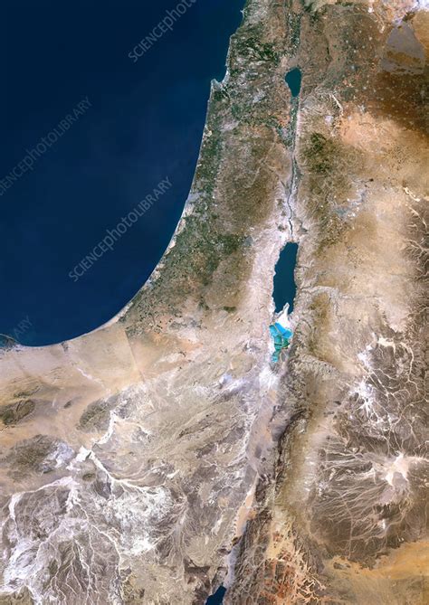 Israel, satellite image - Stock Image - E070/0626 - Science Photo Library