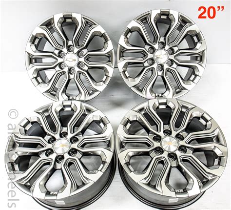 4 New 2023 Chevy Silverado Tahoe Suburban 20" OEM Grey Machined Wheels Rims | eBay