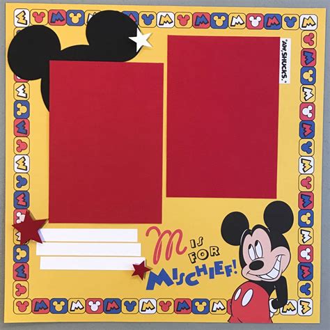 Mickey Mouse Scrapbook Page, Mickey Mouse Birthday, Disney ... | Disney ...