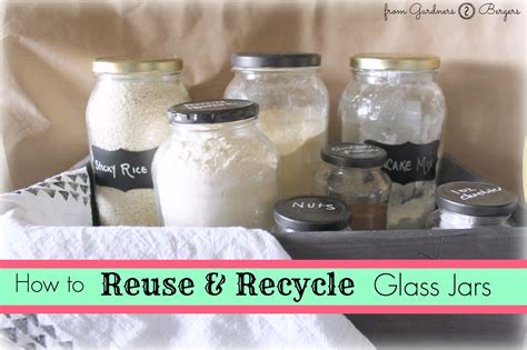 from Gardners 2 Bergers: How to Reuse & Recycle Glass Jars