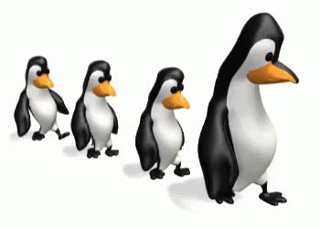 Penguin Waddle GIF - Penguin Waddle Line Walking - Discover & Share GIFs