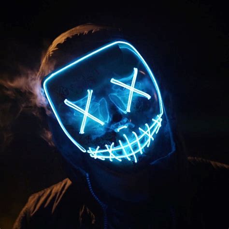 LED Purge Mask Blue | Mask Kingdom