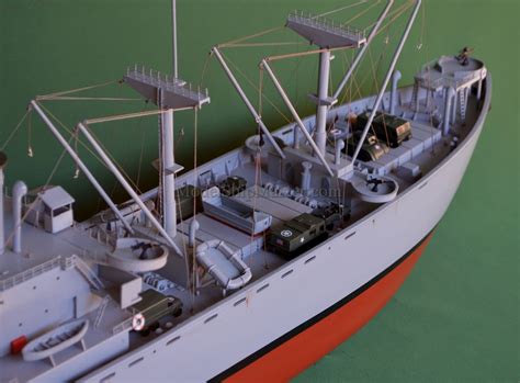 Liberty Ship Model of the only US merchant vessel that sank a German surface combatant