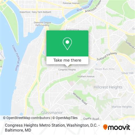 How to get to Congress Heights Metro Station in Washington by metro or bus?