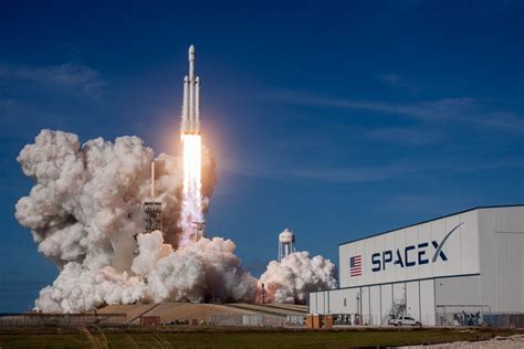 Download Falcon Heavy Rocket Technology SpaceX HD Wallpaper