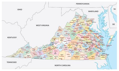 Virginia County Map