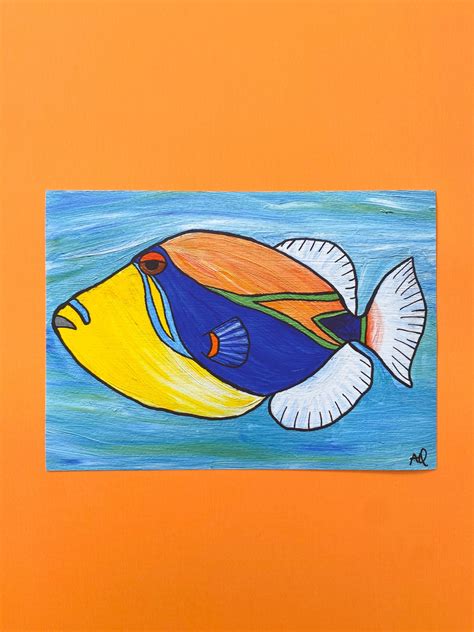 HUMUHUMUNUKUNUKUAPUAA ART PRINT Hawaiian fish giclee art | Etsy