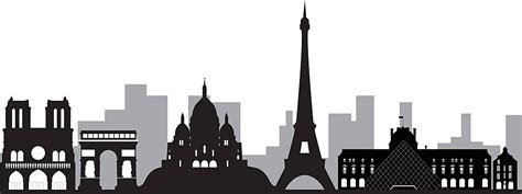 Paris Skyline Color Skyline Night Vector, Color, Skyline, Night PNG and ...