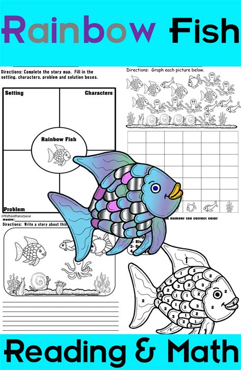 Rainbow Fish | Reading and Math Packet | Rainbow fish activities ...