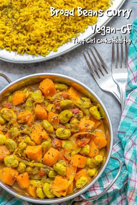 Broad Beans Curry (Vegan, Gluten Free) - That Girl Cooks Healthy