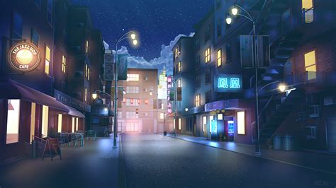 Street, Night, City, Art, Digital Art 4k, HD Wallpaper | Rare Gallery