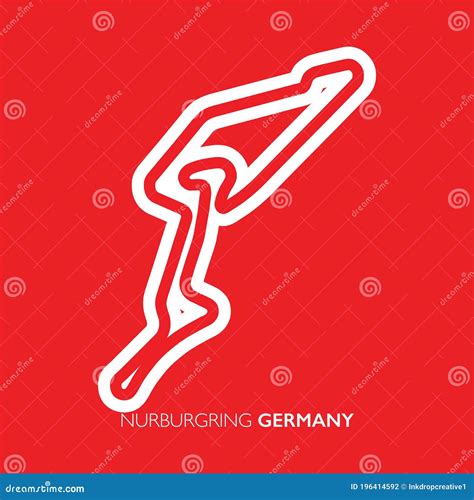 Nurburgring Circuit, Germany. Motorsport Race Track Vector Map Stock ...