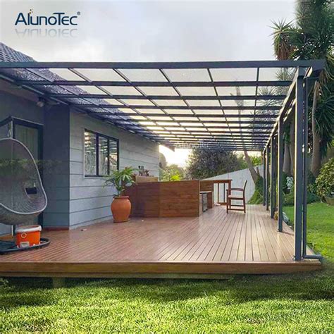 Waterproof Patio Awning Polycarbonate Aluminum Balcony Roof Gutter ...