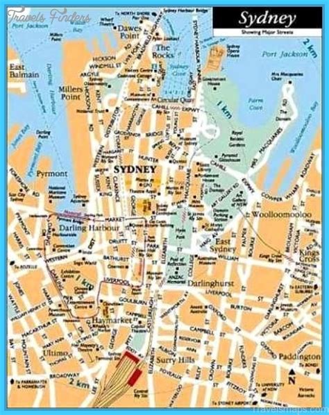 Sydney Map Tourist Attractions - TravelsMaps.Com