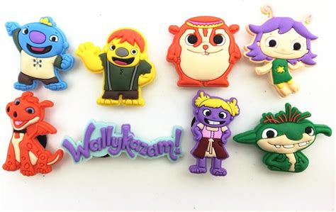 8pcs Wallykazam! Wally Trollman Norville Shoe Charms Fits Croc Shoes & Wristband: Amazon.co.uk ...