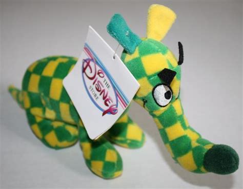 Disney Store Woozle #3 Plush 8" NEW Bean Bag Green Yellow Checkered ...