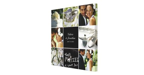 Wedding Collage Wrapped Canvas | Zazzle