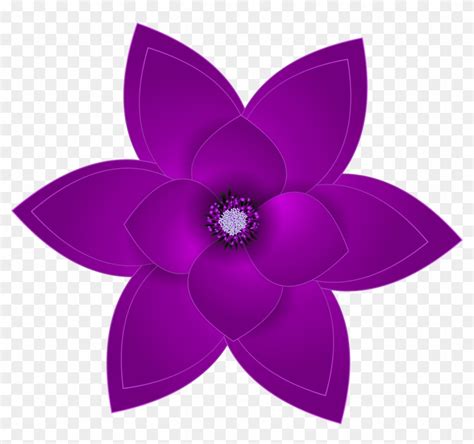 0, - Draw A Purple Flower - Free Transparent PNG Clipart Images Download