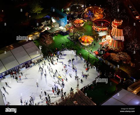 Winter Wonderland, Cardiff Civic Centre, Cardiff, Wales, UK Stock Photo ...