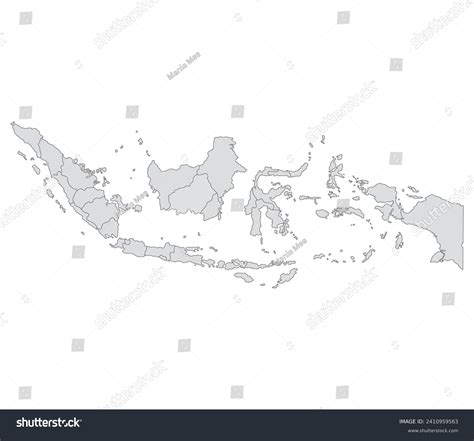 Indonesia Map Map Indonesia Administrative Provinces Stock Vector ...