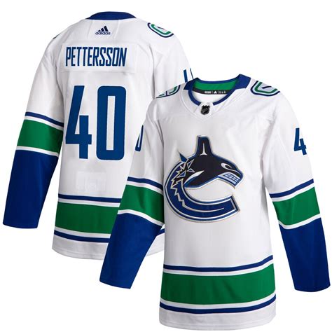 Men's Vancouver Canucks Elias Pettersson adidas White 2019/20 Away ...