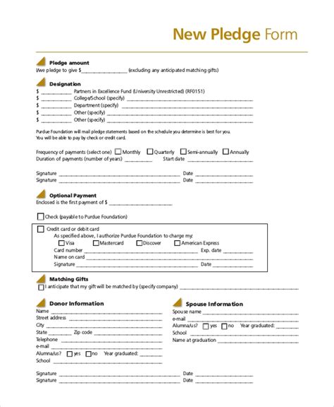 Free 8+ Sample Pledge Forms In Pdf | Ms Word Within 11+ Fundraising Pledge Card Template in 2021 ...