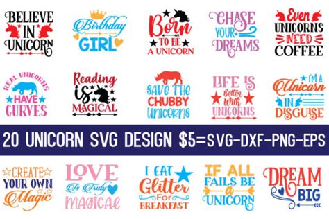 Unicorn SVG Bundle Bundle · Creative Fabrica