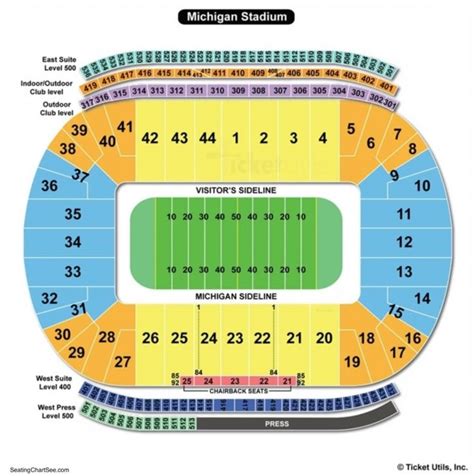 michigan football seating chart di 2020