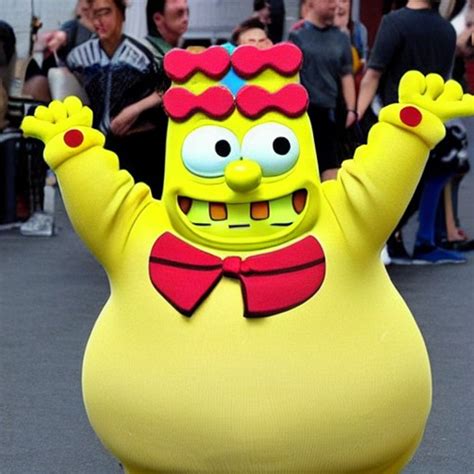 SpongeBob SquarePants dressed like a sumo wrestler - AI Generated ...